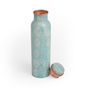 Botella de cobre hecha a mano con esmalte impreso, producto para la salud - Product Image 3