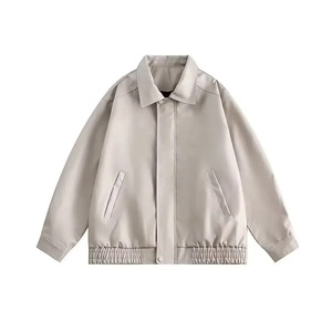 Chaqueta de Cuero Vintage para Hombre, Chaqueta de Bomber de Estilo Americano, Holgada, para Primavera y Otoño - Product Image 6