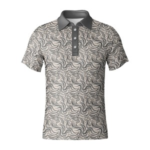 Polo de golf personnalisé pour homme, respirant, en polyester, à manches courtes, imprimé, pour le golf, uniforme de sport, vêtements en gros - Product Image 4