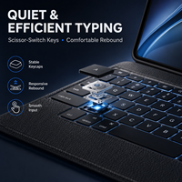 Étui clavier pour tablette en gros avec pavé tactile, housse de protection magnétique détachable en tissu pour fourniture OEM ODM personnalisée