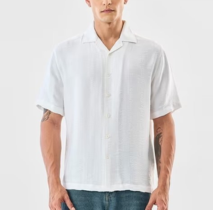 Camisas de Hombre de Alta Calidad, Personalizadas, de Algodón Twill, con Cuello Cubano, Bordado, Corte Cuadrado, Camisa de Diseñador para Hombre - Product Image 4