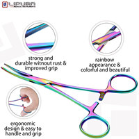 Offre Spéciale – Pinces Kelly Premium Multicolores Arc-en-ciel – Équipement de Chirurgie Abdominale Manuelle en Acier Inoxydable MOL