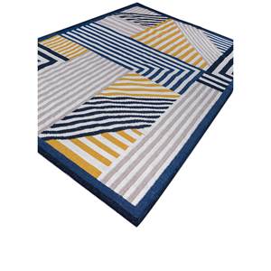 พรมขนสัตว์ทอมือลายเรขาคณิตคลาสสิก Alhambra Ivory Flat Weaves  พรมปอกระเจาทำมือสำหรับบ้าน สำหรับข้างเตียง-ADWP-13055 - Product Image 2