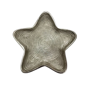 Plateaux de miroir en verre faits à la main en métal plateau décoratif de salle plateau inoxydable de décoration en aluminium avec la table de poignée en métal - Product Image 5