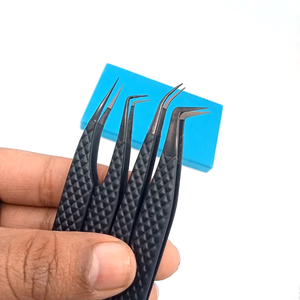 Gros Logo Personnalisé Or Argent Pince À Cils Volume Fibre Pointe Sourcils Cils En Acier Inoxydable Outil De Beauté - Product Image 1