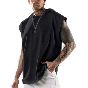 Nouvel arrivage de vêtements d'entraînement de gymnastique respirants à capuche sans manches XS pour hommes - Product Image 4