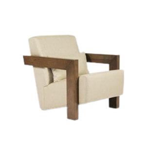 Mobilier d'intérieur et d'extérieur moderne en bois massif avec base en tissu rembourré design canapé simple chaise directement en usine - Product Image 1