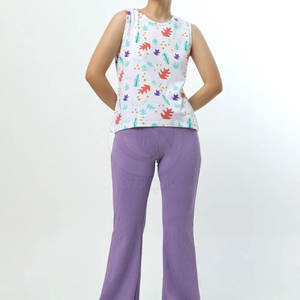 High Quality OEM Custom <b>Women's</b> Tank <b>Top</b> Breathable Woven <b>Vest</b> Bow Formal Print Workouts Adults' Latest Fashion Custom Logo - Product Image 1