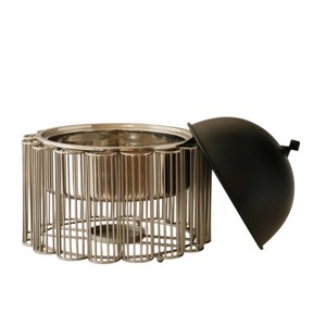 Modern Gold Stainless Steel Round Chafing Dish With Hanging Food Warmer For Hotel <b>Buffet</b> Catering Wedding & Party Events - Product Image 6