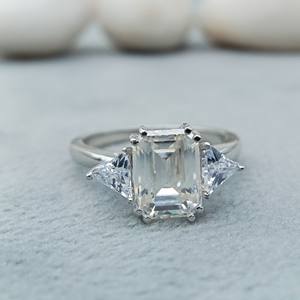 แหวนแต่งงานสำหรับผู้หญิงประดับเพชร14K/18K ตัด1.5ct คลาสสิกสำหรับงานแต่งงานผ่านการรับรองจาก GIA สำหรับปาร์ตี้ - Product Image 1