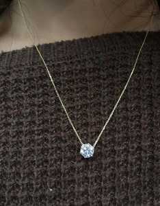 925เงินสเตอร์ลิง14K ชุดฝา zircon ชุบทองได้รับการรับรอง IGI สร้อยคอจี้สำหรับผู้หญิง1กะรัตของขวัญเครื่องประดับที่สง่างาม - Product Image 6