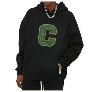 Pakistan Manufacturer Wholesale 100% Cotton Chenille Embroidery Hoodies Soft Fleece Fabric Winter Custom Logo <b>Men</b> - Product Image 2