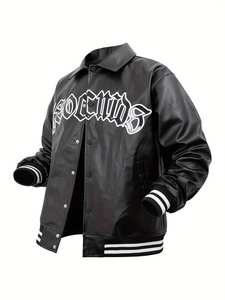 Meilleur hiver chaud coupe-vent conception personnalisée en cuir de vachette artificielle veste pour hommes College Baseball Letterman grande taille veste - Product Image 4