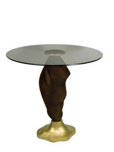 โต๊ะกาแฟรูปทรงกลมสไตล์ร่วมสมัยพร้อมดีไซน์หรูหราทันสมัยคุณสมบัติโลหะพับได้สำหรับบ้านโรงแรมใช้ในห้องนั่งเล่นเฟอร์นิเจอร์ - Product Image 3