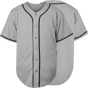Camiseta Deportiva de Béisbol para Hombre, Transpirable, Azul, de Poliéster, Talla Grande, Lisa, para Sublimación - Product Image 3