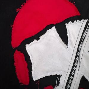 100% algodón personalizado chándal pesado GSM desgastado bordado trabajo de gran tamaño desgastado Zip up Sudadera con capucha y pantalón - Product Image 2