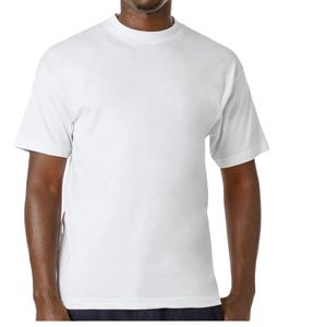 T-shirt personnalisé de haute qualité pour hommes grande taille à col montant-100% T-shirts respirants vierges à épaules tombantes de luxe en coton lourd - Product Image 1