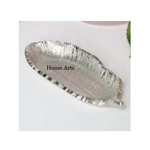 Plateau de service de nourriture en acier inoxydable de conception unique avec poignées en forme de feuille Plateau de service de bonbons pour les Offre Spéciale - Product Image 6