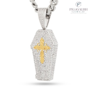 Original Design Men's Halloween 925 <b>Sterling</b> <b>Silver</b> Gold/<b>Silver</b> Plated for Certified VVS Moissanite Iced <b>Cross</b> Hip Hop <b>Pendant</b> - Product Image 4