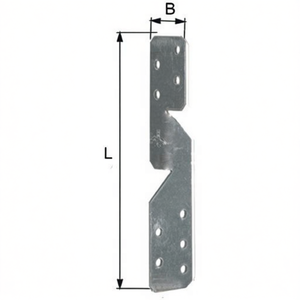 Anclajes Metálicos para Viga/Poste 170x33x2mm Izquierda/Derecha Paquete de 50 - Product Image 3