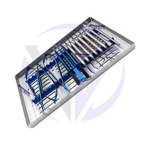 Kit de Instrumentos Quirúrgicos Dentales Wenquar WS-887 de 14 Piezas, Juego de Instrumentos Quirúrgicos de Ortodoncia Manual de Acero Inoxidable - Product Image 1