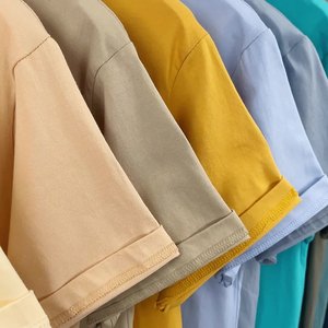 T-shirt imprimé personnalisé de haute qualité T-shirts à col rond unisexe uni T-shirt grande taille de couleur unie pour hommes Livraison DDP - Product Image 3