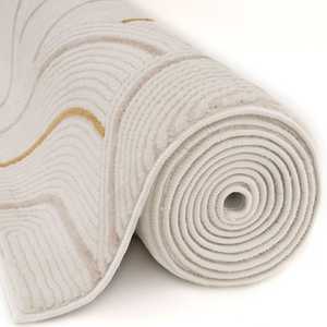 Alfombra Geométrica Carmel Crema-Dorado 6070 Set - Product Image 5