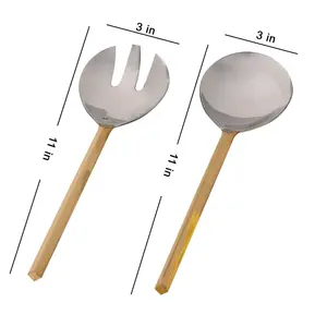 ชุดช้อนส้อมสแตนเลสโลหะดีไซน์แฮนด์เมดไม่เหมือนใครส่งออกชุดเครื่องใช้บนโต๊ะอาหารโลหะดีไซน์ใหม่จากอินเดีย - Product Image 3