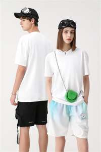 T-shirt uni de haute qualité 100% coton surdimensionné 300gsm avec logo personnalisé pour hommes - Product Image 3