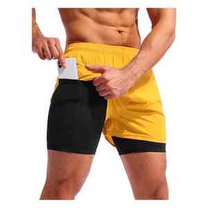 Vente en Gros Vêtements de Course Hommes Polyester Personnalisé Compression Sueur Entraînement Fitness Sports Athlétiques Courir Shorts de Gym - Product Image 1