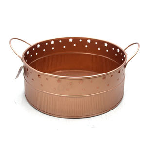 Maceta de Metal de calidad superior con mango Color cobre hecha a mano decoración de jardín personalizada suministros de jardín al por mayor a granel - Product Image 2