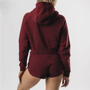 Nouveau Top Tendance Nouvelle Mode Sweat à Capuche Crop Solide Vêtements Décontractés pour Femmes Ensemble Jupe Courte Deux Pièces - Product Image 3