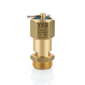 วาล์วนิรภัยทองเหลืองปิดผนึกขนาด 1/2 นิ้ว 13 บาร์ ได้รับการรับรองมาตรฐาน CE สำหรับสื่อของเหลวน้ำ - Product Image 1