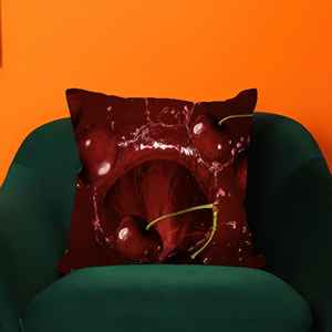 Coussin imprimé Cherry Blossom Delight pour une décoration intérieure confortable, 12"x12" - 30x30 cm - Product Image 2