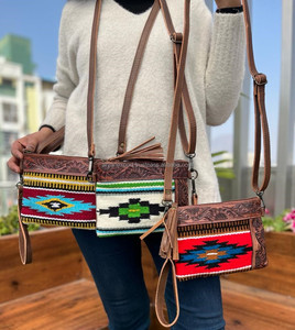 Recién llegado, bolso de mano Jacquard, Color marrón, Sling, bolsos tallados a mano bohemios, bolsos elegantes de Venta caliente para mujer - Product Image 3