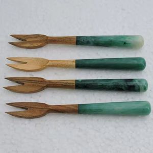 Seguridad alimentaria El mejor producto de resina de madera Muy buena cuchara Juego de cubiertos reales para vajilla Juego de cuchara y tenedor de madera - Product Image 1