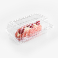 Boîte à gâteau transparente en plastique PET de 9 pouces, personnalisée par le fabricant, conteneur d'emballage alimentaire transparent