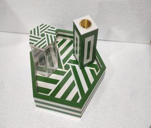 Ensemble de brûleur à encens Mubkhar en résine avec incrustation de nacre faite à la main, écologique, sur mesure, modèle ange, plateaux de service arabes en os - Product Image 6