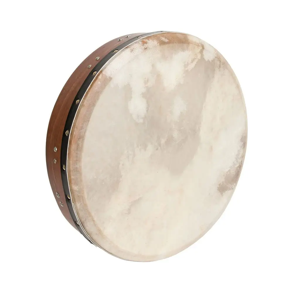 Sob Tune capaz 18 "Bodhran Tambor pele de cabra Cabeça Hand Made Gravado Dark Brown Bodhran Tambor Irlandês Tradicional tambor