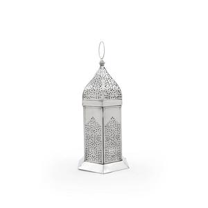 Dernière conception de lanterne marocaine en métal plaqué argent fait à la main pour bougie de Noël pour mariage jardin balcon décoration de la maison - Product Image 1