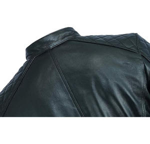 A Stylish <b>Brown</b> Navyblue Puffer Hooded Jacket with Breathable Feature Combining a Rugged Biker Look and Casual comfort - Product Image 4