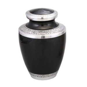 High Quality Aluminium Adult Cremation Urns With Engraving Pewter And Black Finished Metal <b>Funeral</b> <b>Supplies</b> For Human Ashes - Product Image 1