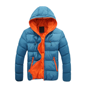 Chaqueta acolchada de invierno con capucha y logotipo personalizado, chaqueta acolchada de algodón a la moda para hombre - Product Image 1