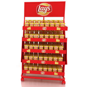 Présentoir de collations sur mesure et facile à assembler pour les magasins de détail de promotion de marque FMCG avec étagères en métal réglables - Product Image 2