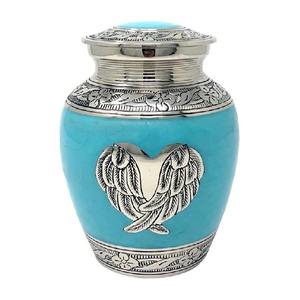 Urnes funéraires en laiton de haute qualité avec gravure en étain couleur noire et rose urnes funéraires en métal fini pour cendres humaines - Product Image 2