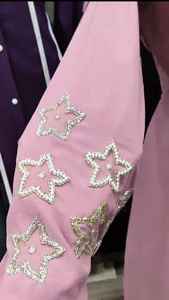 ชุดเดรสทำงานประดับดาวของผู้หญิงชุดเดรสผ้าระบายอากาศได้ดีปักด้วยมือแบบสุภาพสง่างาม - Product Image 2