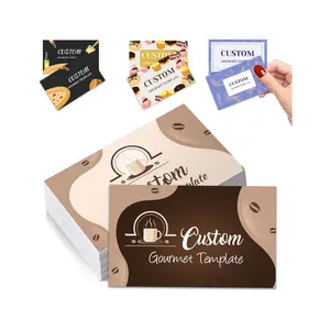 بطاقات أعمال مخصصة بشعار وصورة للشركات الصغيرة نموذج بطاقة ذواقة للطعام مع بطاقة مضادة للماء مخصصة