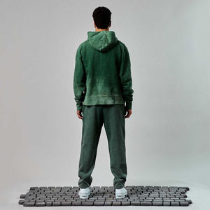 Conjunto de 2 Piezas OEM Unisex, Pantalones Deportivos y Sudadera con Capucha, Estilo Desteñido, 100% Algodón, Ropa Urbana - Product Image 6