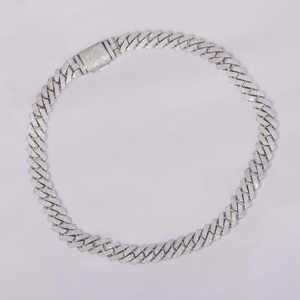 Chaîne de rappeur style cubain en argent sterling 925 de 14mm plaqué or 18 carats pour hommes Bijoux de corps en diamant Moissanite pour les fêtes - Product Image 1