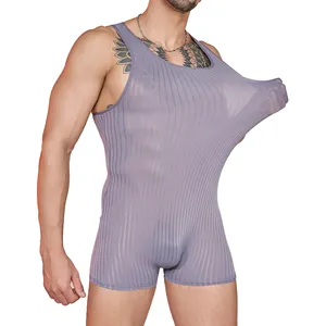 ชุดนักมวยปล้ำแบบยืดพิมพ์ลายโลโก้ตามสั่ง ชุดซิงเกิลต์นักมวยปล้ำสำหรับผู้ใหญ่ และกางเกงรัดรูปผู้ชาย (ผ้าสแปนเด็กซ์/โพลีเอสเตอร์) - Product Image 6